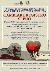 Incontro presso Casa della Cultura inerente la violenza contro le donne